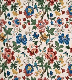 Persian Pomegranate Fabric by GP & J Baker Red/Green/Aqua Persian Pomegranate Fabric by GP & J Baker Red/Green/Aqua