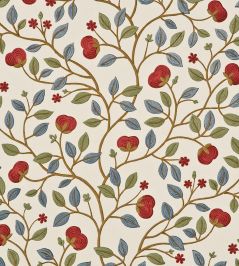 Medlar Wallpaper by GP & J Baker Blue, Red Medlar Wallpaper by GP & J Baker Blue, Red
