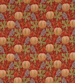 Pumpkins Fabric by GP & J Baker Red/Green Pumpkins Fabric by GP & J Baker Red/Green
