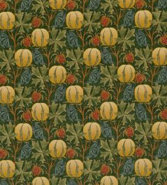 Pumpkins Velvet Fabric by GP & J Baker Green/Terracotta Pumpkins Velvet Fabric by GP & J Baker Green/Terracotta