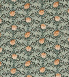 Tulip & Jasmine Fabric by GP & J Baker Teal Tulip & Jasmine Fabric by GP & J Baker Teal
