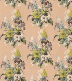 Bird And Iris Fabric by GP & J Baker Blush Bird And Iris Fabric by GP & J Baker Blush