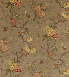 Oriental Bird Velvet Fabric by GP & J Baker Mole Oriental Bird Velvet Fabric by GP & J Baker Mole