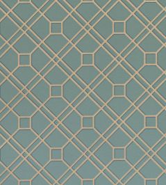 Langdale Trellis Wallpaper by GP & J Baker Teal/Bronze Langdale Trellis Wallpaper by GP & J Baker Teal/Bronze