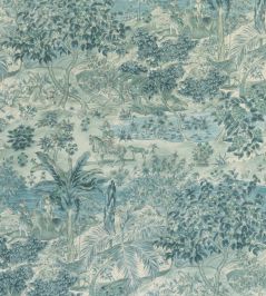 Ramayana Wallpaper by GP & J Baker Blue Ramayana Wallpaper by GP & J Baker Blue