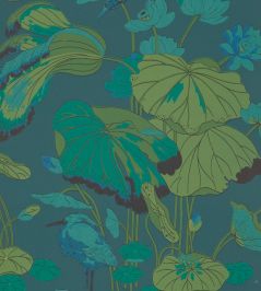 Nympheus Wallpaper by GP & J Baker Teal Nympheus Wallpaper by GP & J Baker Teal