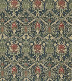 Granada Fabric by Morris & Co Indigo/Red Granada Fabric by Morris & Co Indigo/Red