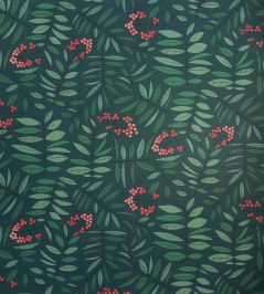 Grand Leaf Berry Mural by MissPrint Green Grand Leaf Berry Mural by MissPrint Green
