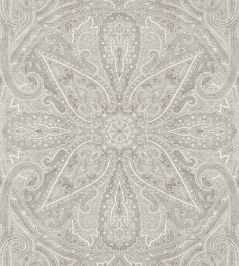 Grand Paisley Wallpaper by Zoffany Silver Grand Paisley Wallpaper by Zoffany Silver