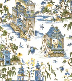 Grand Palace Wallpaper by Thibaut Blue and Green Grand Palace Wallpaper by Thibaut Blue and Green