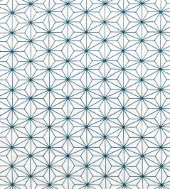 Grande Etoile Fabric by Vanderhurd Indigo/Cream Grande Etoile Fabric by Vanderhurd Indigo/Cream