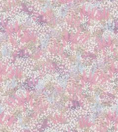 Grande Fleur Velvet Fabric by Cole & Son Cerise & Eau de Nil Grande Fleur Velvet Fabric by Cole & Son Cerise & Eau de Nil