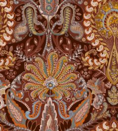 Grande Kashmir Fabric by Arley House Cinnamon Grande Kashmir Fabric by Arley House Cinnamon