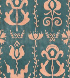 Grandma's Stencil Wallpaper by MINDTHEGAP Milky Blue Grandma's Stencil Wallpaper by MINDTHEGAP Milky Blue