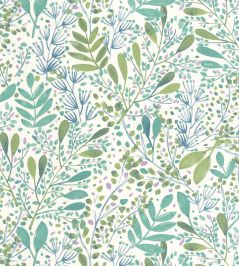 Joy Wallpaper by Caselio Vert Mauve Joy Wallpaper by Caselio Vert Mauve