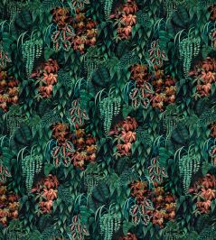 Green Wall Velvet Fabric by Osborne & Little Teal Green Wall Velvet Fabric by Osborne & Little Teal