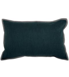 Guethary Cushion by Maison Casamance Bleu Canard Guethary Cushion by Maison Casamance Bleu Canard