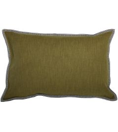 Guethary Cushion by Maison Casamance Olive Guethary Cushion by Maison Casamance Olive