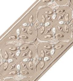 Gypsy Embroidered Border Trimming by Samuel & Sons Barley Gypsy Embroidered Border Trimming by Samuel & Sons Barley