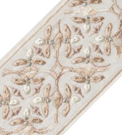 Gypsy Embroidered Border Trimming by Samuel & Sons Dove Gypsy Embroidered Border Trimming by Samuel & Sons Dove