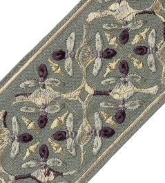Gypsy Embroidered Border Trimming by Samuel & Sons Spruce Gypsy Embroidered Border Trimming by Samuel & Sons Spruce