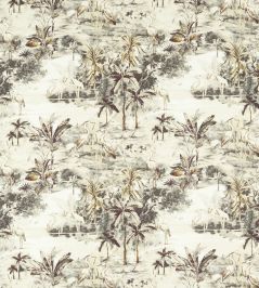 Habitat Fabric by Clarke & Clarke Charcoal/Linen Habitat Fabric by Clarke & Clarke Charcoal/Linen