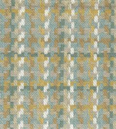 Hadlow Fabric by Nina Campbell Aqua/Ochre/Ivory Hadlow Fabric by Nina Campbell Aqua/Ochre/Ivory