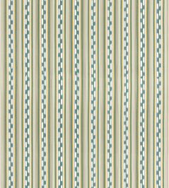 Halki Stripe Fabric by GP & J Baker Emerald/Blue Halki Stripe Fabric by GP & J Baker Emerald/Blue