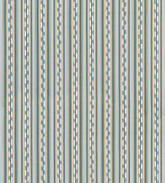 Halki Stripe Fabric by GP & J Baker Teal/Ochre Halki Stripe Fabric by GP & J Baker Teal/Ochre
