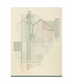 Backstitch Composition Rug by GAN Green Backstitch Composition Rug by GAN Green