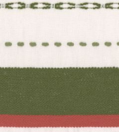 Handwerklich Fabric by MINDTHEGAP White/Red/Green Handwerklich Fabric by MINDTHEGAP White/Red/Green