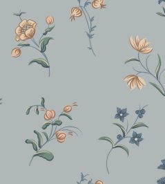 Hanna Wallpaper by Sandberg Misty Blue Hanna Wallpaper by Sandberg Misty Blue