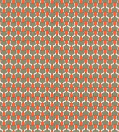 Happy People Wallpaper by Ottoline Sage Green and Orange Happy People Wallpaper by Ottoline Sage Green and Orange