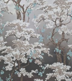 Harewood Foil Wallpaper by 1838 Wallcoverings Silver Harewood Foil Wallpaper by 1838 Wallcoverings Silver
