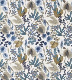 Nalina Fabric by Harlequin Indigo/Mustard/Stone Nalina Fabric by Harlequin Indigo/Mustard/Stone
