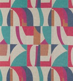 Bodega Fabric by Harlequin Indigo/Mandarin/Fuchsia Bodega Fabric by Harlequin Indigo/Mandarin/Fuchsia