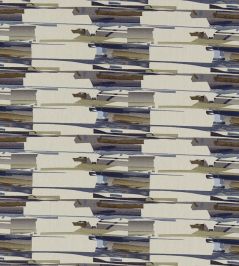 Zeal Fabric by Harlequin Old Navy, Denim, Tan Zeal Fabric by Harlequin Old Navy, Denim, Tan