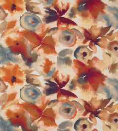 Flores Fabric by Harlequin Rust/Ruby/Nordic Blue Flores Fabric by Harlequin Rust/Ruby/Nordic Blue