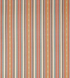 Harlie Stripe Fabric by Jane Churchill Tomato/Blue Harlie Stripe Fabric by Jane Churchill Tomato/Blue