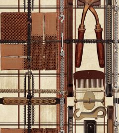 Harnessmaker's Atelier Wallpaper by MINDTHEGAP Brown/Taupe Harnessmaker's Atelier Wallpaper by MINDTHEGAP Brown/Taupe