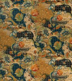 Hartfield Velvet Fabric by Osborne & Little Ochre Hartfield Velvet Fabric by Osborne & Little Ochre