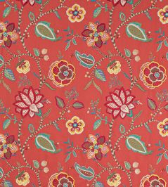 Havana Fabric by Jane Churchill Bright Red/Multi Havana Fabric by Jane Churchill Bright Red/Multi