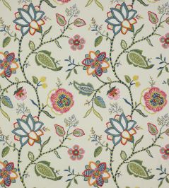 Havana Fabric by Jane Churchill Red/Blue Havana Fabric by Jane Churchill Red/Blue