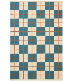 Haveli Rug by Chhatwal & Jonsson Heaven Blue/Light Khaki/Rust Haveli Rug by Chhatwal & Jonsson Heaven Blue/Light Khaki/Rust