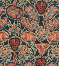 Heirloom Fabric by MINDTHEGAP Blue Red Heirloom Fabric by MINDTHEGAP Blue Red
