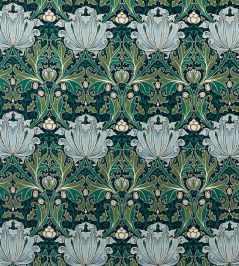 Helena Velvet Fabric by Morris & Co Indigo/Boughs Helena Velvet Fabric by Morris & Co Indigo/Boughs