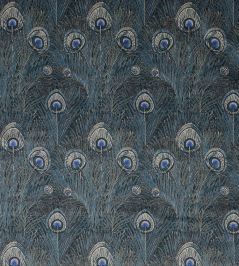 Hera Feather in Ladbroke Linen Fabric by Liberty Lapis Hera Feather in Ladbroke Linen Fabric by Liberty Lapis