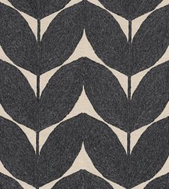 Herbes Folles Fabric by Casamance Anthracite Herbes Folles Fabric by Casamance Anthracite