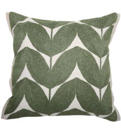 Herbes Folles Cushion 45 x 45cm by Maison Casamance Olive Herbes Folles Cushion 45 x 45cm by Maison Casamance Olive