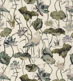 Heron Fabric by Camengo Jade Heron Fabric by Camengo Jade